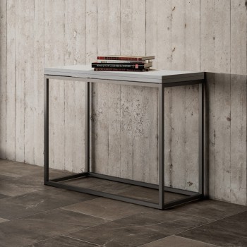 Console Nordica Libra Structure Anthracite - Console ouvrante 90x45/90 cm Nordica Libra Quercia Natura Structure Anthracite