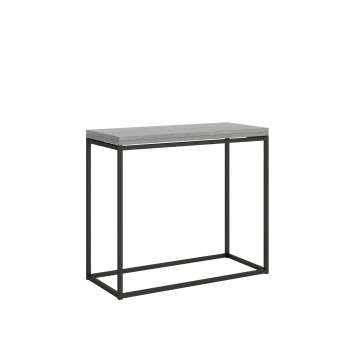 Console Nordica Libra Structure Anthracite - Console ouvrante 90x45/90 cm Nordica Libra Quercia Natura Structure Anthracite