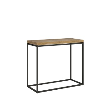 Console Nordica Libra Structure Anthracite - Console ouvrante 90x45/90 cm Nordica Libra Quercia Natura Structure Anthracite