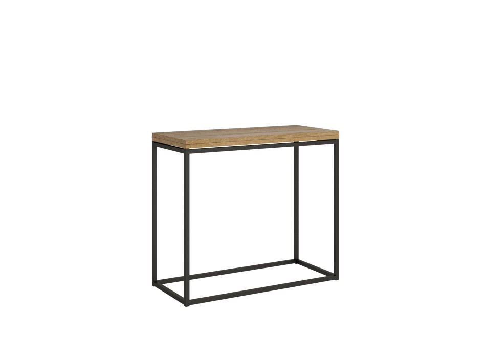 Console Nordica Libra Structure Anthracite - Console ouvrante 90x45/90 cm Nordica Libra Quercia Natura Structure Anthracite