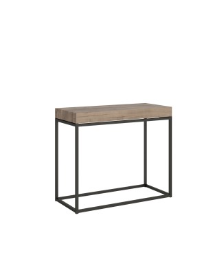 Nordica Console avec structure Anthracite - Console extensible 90x40/196 cm Nordica Small Premium Oak Natura avec structure Anthracite