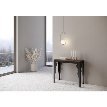 Console Paxon Evolution structure Anthracite - Console extensible 90x40/196 cm Paxon Small Evolution Frêne Blanc structure Anthracite