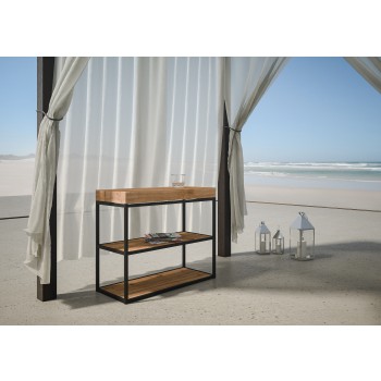 Plano Console Structure Anthracite - Console Extensible 90x40/300 cm Plano Premium Chêne Nature Structure Anthracite