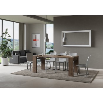 Console Roxell - Console Extensible 90x40/196 cm Roxell Small Frêne Blanc