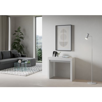 Console Roxell - Console Extensible 90x40/196 cm Roxell Small Frêne Blanc