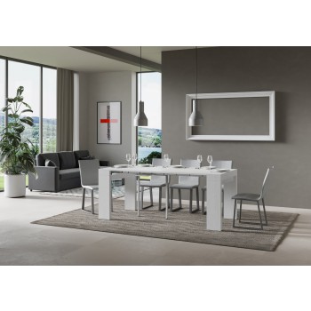 Console Roxell - Console Extensible 90x40/196 cm Roxell Small Frêne Blanc