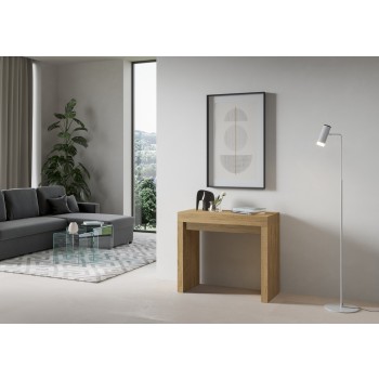 Console Roxell - Console Extensible 90x40/196 cm Roxell Small Frêne Blanc