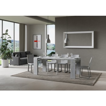 Console Roxell - Console Extensible 90x40/196 cm Roxell Small Frêne Blanc