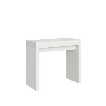 Console Roxell - Console Extensible 90x40/196 cm Roxell Small Frêne Blanc