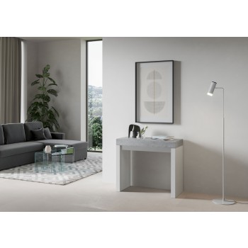 Console Roxell - Console Extensible 90x40/300 cm Roxell Frêne Blanc