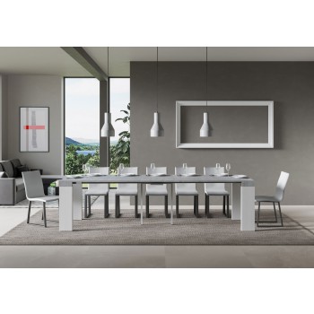 Console Roxell - Console Extensible 90x40/300 cm Roxell Frêne Blanc