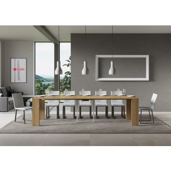 Console Roxell - Console Extensible 90x40/300 cm Roxell Frêne Blanc