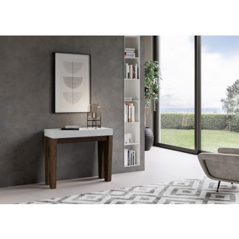 Spimbo Console - Console extensible 90x40/196 cm Spimbo Small Frêne Blanc