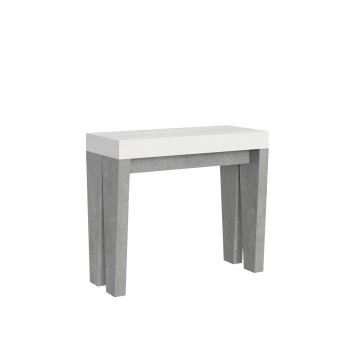 Spimbo Console - Console extensible 90x40/196 cm Spimbo Small Frêne Blanc