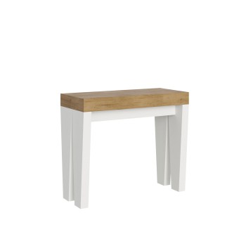 Spimbo Console - Console extensible 90x40/196 cm Spimbo Small Frêne Blanc