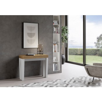 Spimbo Console - Console extensible 90x40/196 cm Spimbo Small Frêne Blanc