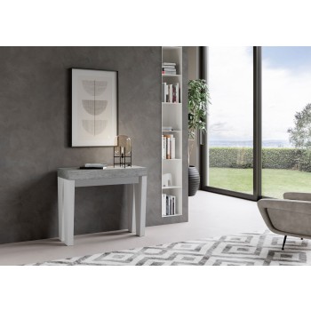 Spimbo Console - Console extensible 90x40/196 cm Spimbo Small Frêne Blanc