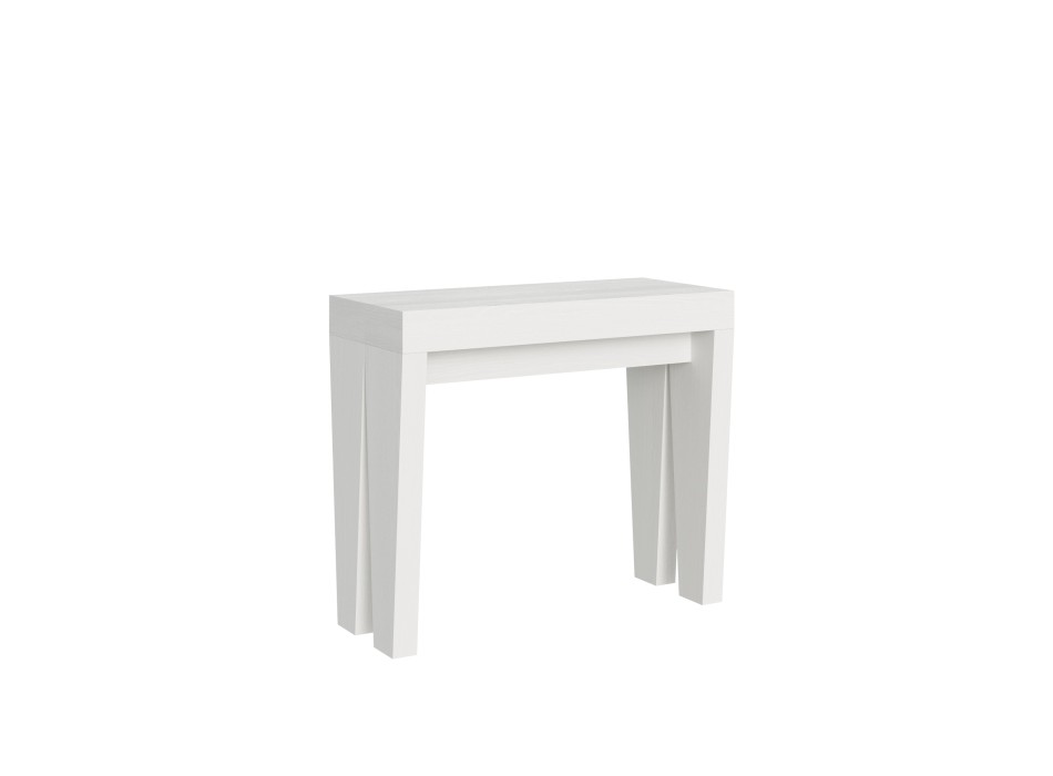 Spimbo Console - Console extensible 90x40/196 cm Spimbo Small Frêne Blanc