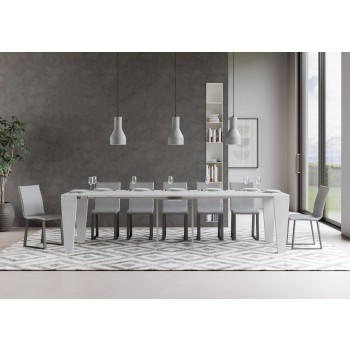 Console Spimbo - Console Extensible 90x40/300 cm Spimbo Frêne Blanc