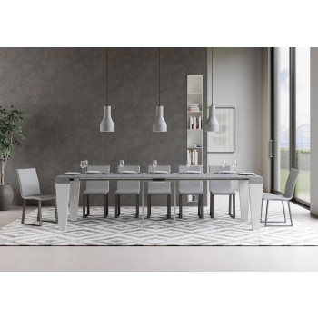 Console Spimbo - Console Extensible 90x40/300 cm Spimbo Frêne Blanc