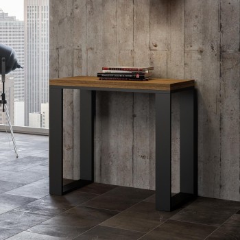 Console Tecno Libra - Console ouvrante 90x45/90 cm Tecno Libra Chêne Nature Structure Anthracite