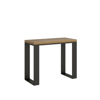 Console Tecno Libra - Console ouvrante 90x45/90 cm Tecno Libra Chêne Nature Structure Anthracite