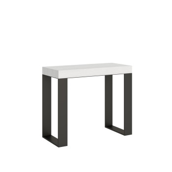 Console Tecno structure Anthracite - Console extensible 90x40/300 cm Tecno Premium Chêne Natura structure Anthracite