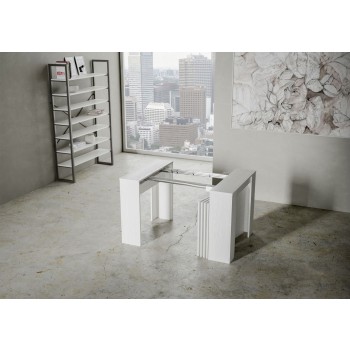 Console Venus - Console extensible 90x48/296 cm Frêne Blanc Venus