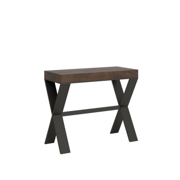 Table console Xenia structure Anthracite - Console extensible 90x40/300 cm Xenia Premium Chêne Nature structure Anthracite