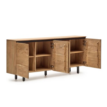 Buffet Uxue en bois d'acacia massif, finition naturelle