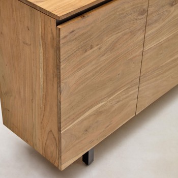 Buffet Uxue en bois d'acacia massif, finition naturelle