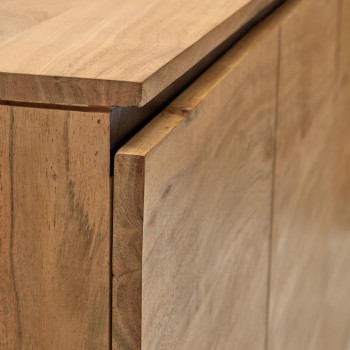 Buffet Uxue en bois d'acacia massif, finition naturelle