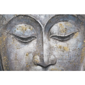 TABLEAU SUR TOILE VISAGE BOUDDHA LUMIERE -A-