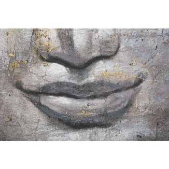 TABLEAU SUR TOILE VISAGE BOUDDHA LUMIERE -A-