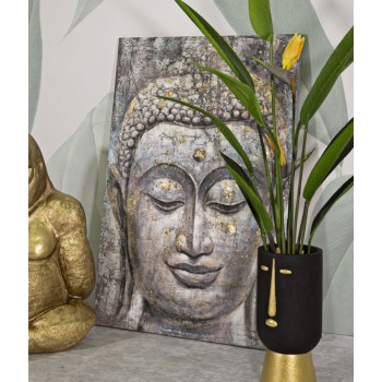 TABLEAU SUR TOILE VISAGE BOUDDHA LUMIERE -A-