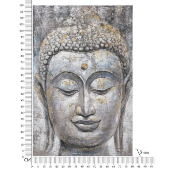 TABLEAU SUR TOILE VISAGE BOUDDHA LUMIERE -A-