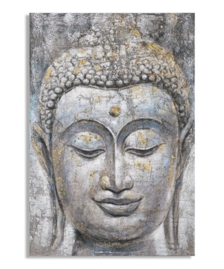 TABLEAU SUR TOILE VISAGE BOUDDHA LUMIERE -A-