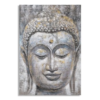 TABLEAU SUR TOILE VISAGE BOUDDHA LUMIERE -A-