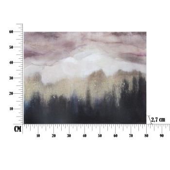 PEINTURE SUR TOILE MONTAGNE ROSE