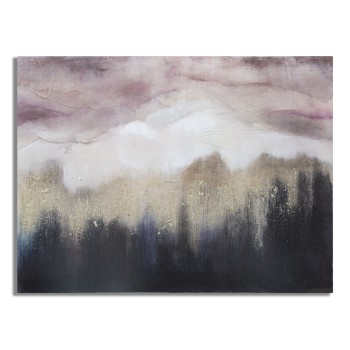 PEINTURE SUR TOILE MONTAGNE ROSE