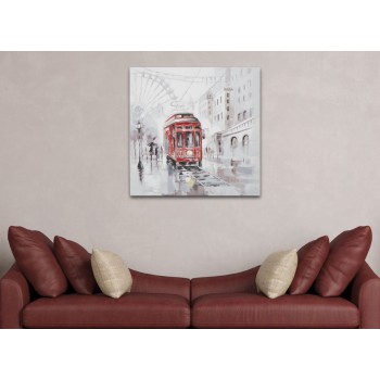 TABLEAU SUR TOILE TRAM -A-