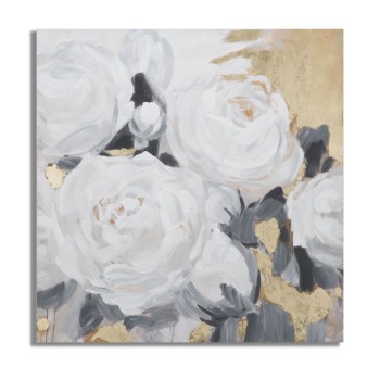 TABLEAU SUR TOILE FLEUR BLANCHE -A-