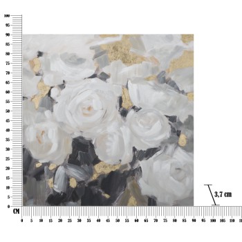 TABLEAU SUR TOILE FLEUR BLANCHE -B-