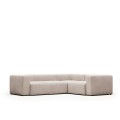 Canapé d'angle Blok 3 places beige 290 x 230 cm /