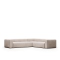 Canapé d'angle Blok 5 places beige 320 x 290 cm /