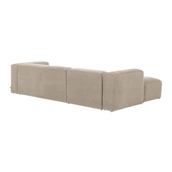 Divano Blok 3 posti con chaise longue sinistra beige 300 cm