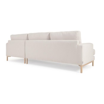 Divano Mihaela 3 posti con chaise longue destra in shearling