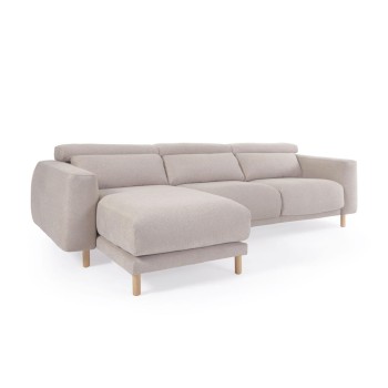 Divano Singa 3 posti con chaise longue sinistra