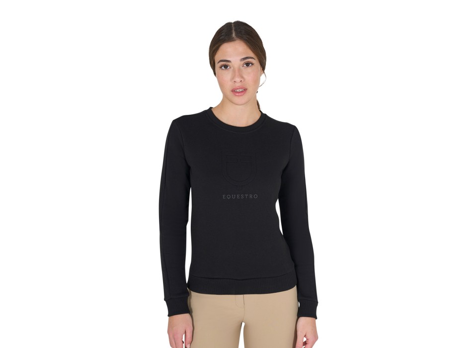 SWEAT-SHIRT COL ROND FEMME AVEC LOGO IMPRIMÉ