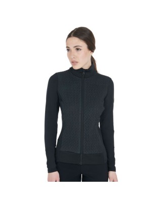 SWEAT-SHIRT FEMME EN TISSU TECHNIQUE MATELASSÉ